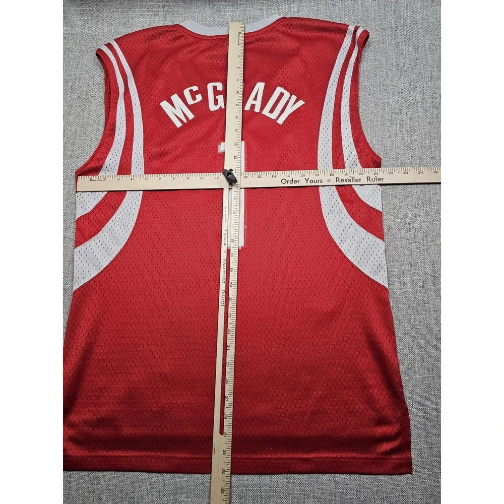 Houston Rockets Jersey Mens Small Red NBA Basketball McGrady 1 Adidas Length +2